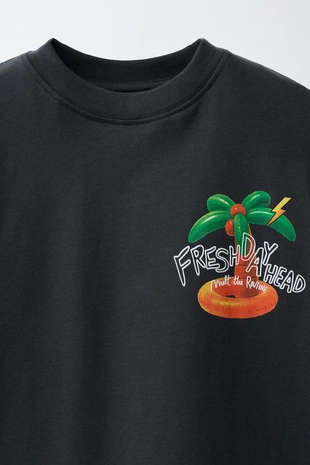 Футболка с принтом «пальма»- Заказать в России