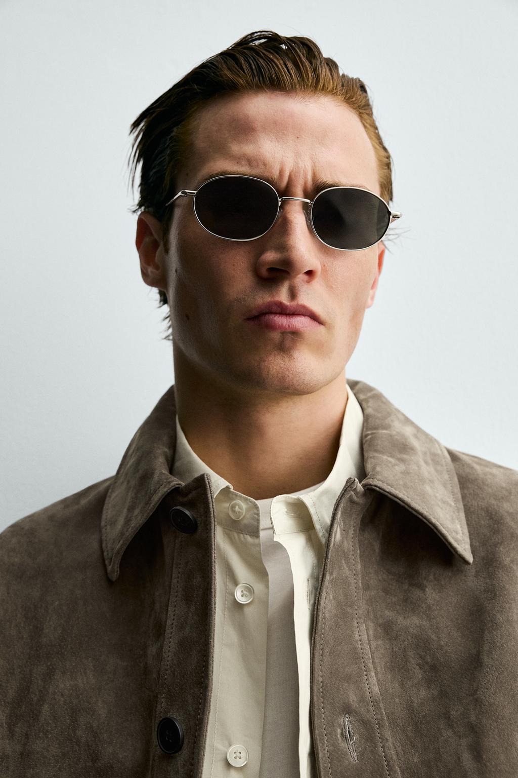 УКОРОЧЕННАЯ КУРТКА-РУБАШКА ИЗ ЗАМШИ