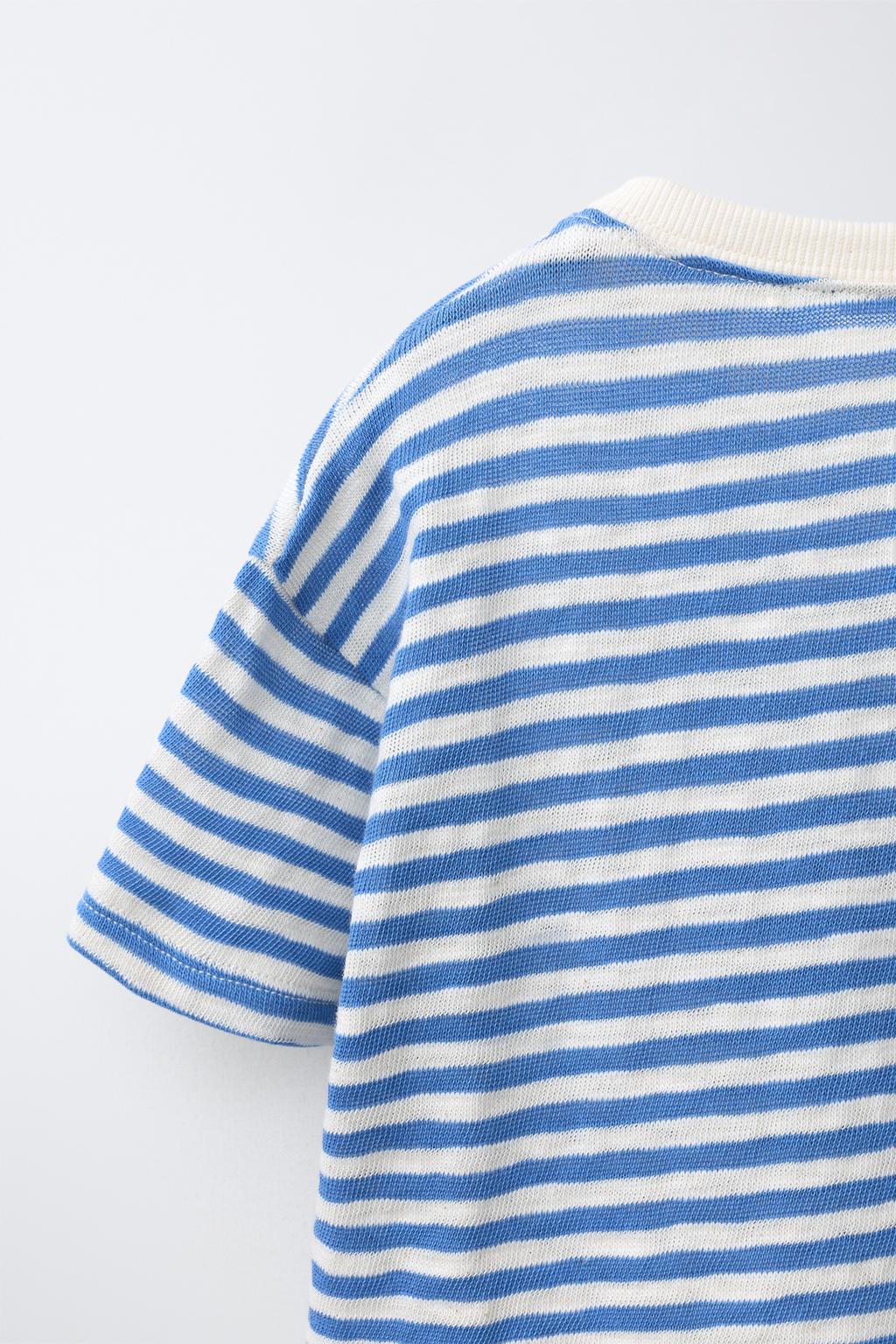 ФУТБОЛКА В ПОЛОСКУ С ВЫШИВКОЙ «РЫБА»