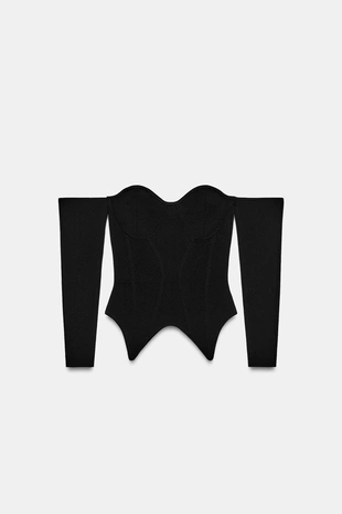 Трикотажный топ-корсет- Заказать в России