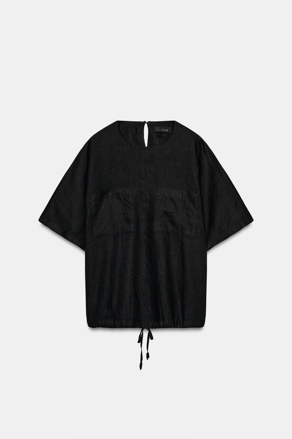 ЛЬНЯНОЙ ТОП НА ШНУРКАХ — ZW COLLECTION