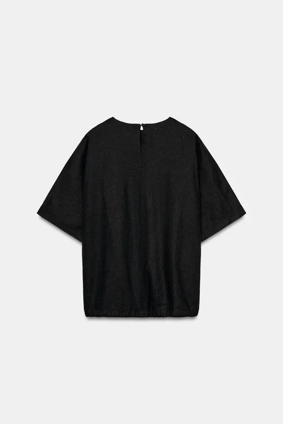 ЛЬНЯНОЙ ТОП НА ШНУРКАХ — коллекция Zara «ZW»