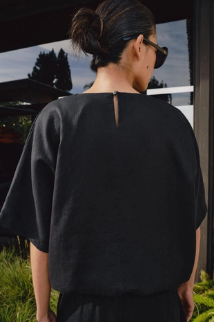 Льняной топ на шнурках — Zw Collection- Заказать в России