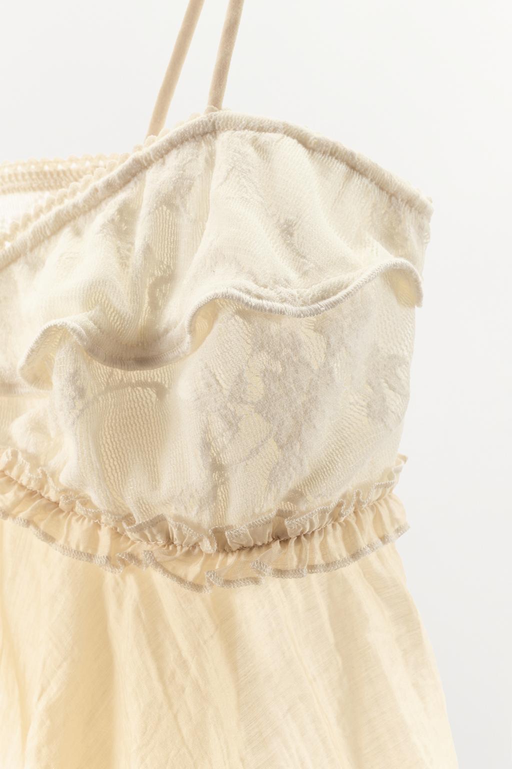 ТОП В БЕЛЬЕВОМ СТИЛЕ С КОНТРАСТНЫМ КРУЖЕВОМ