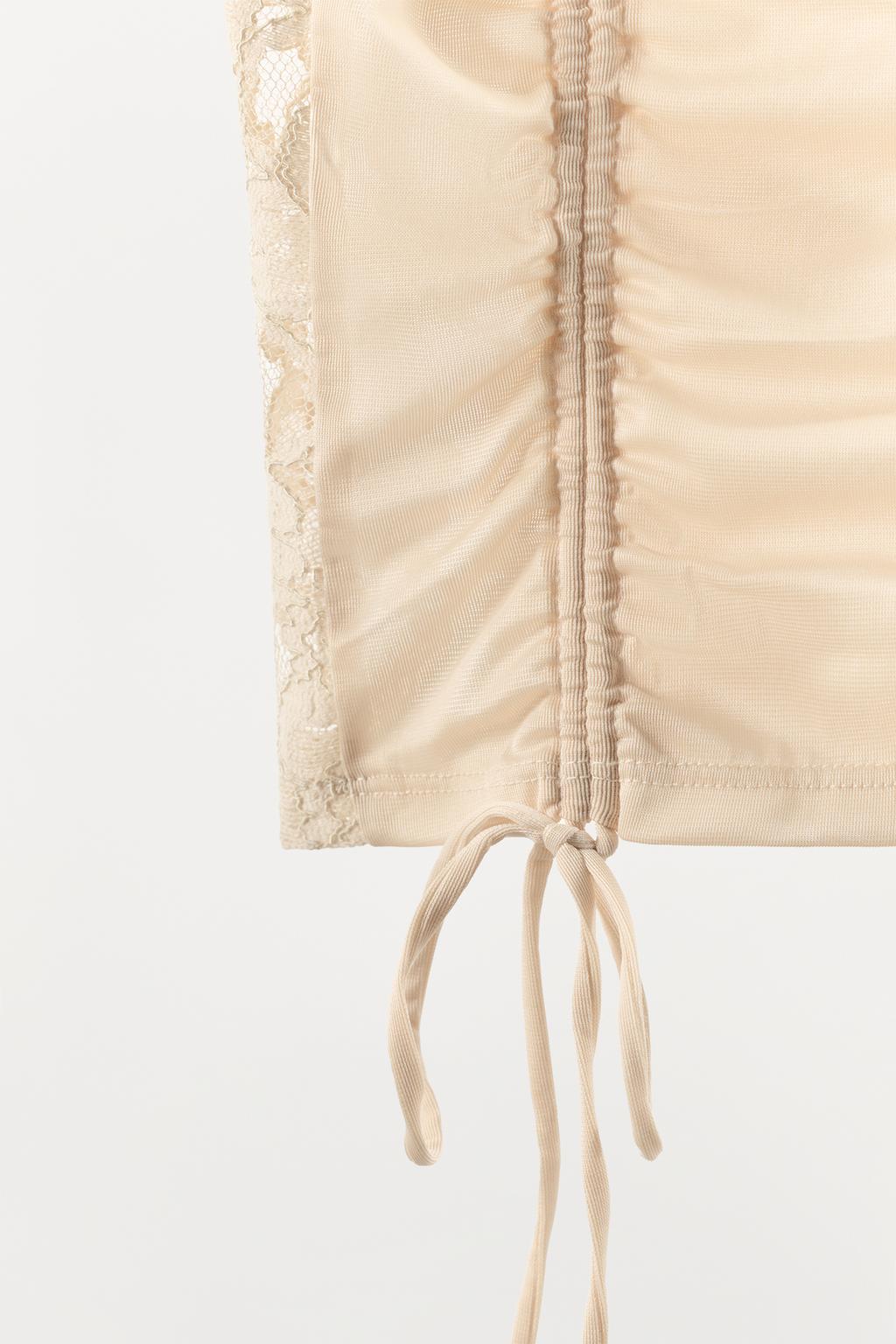 КОРСЕТНЫЙ ТОП С КОМБИНИРОВАННЫМ КРУЖЕВОМ