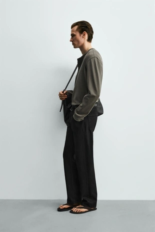 Лонгслив из мягкой ткани с пуговицами- Заказать в России