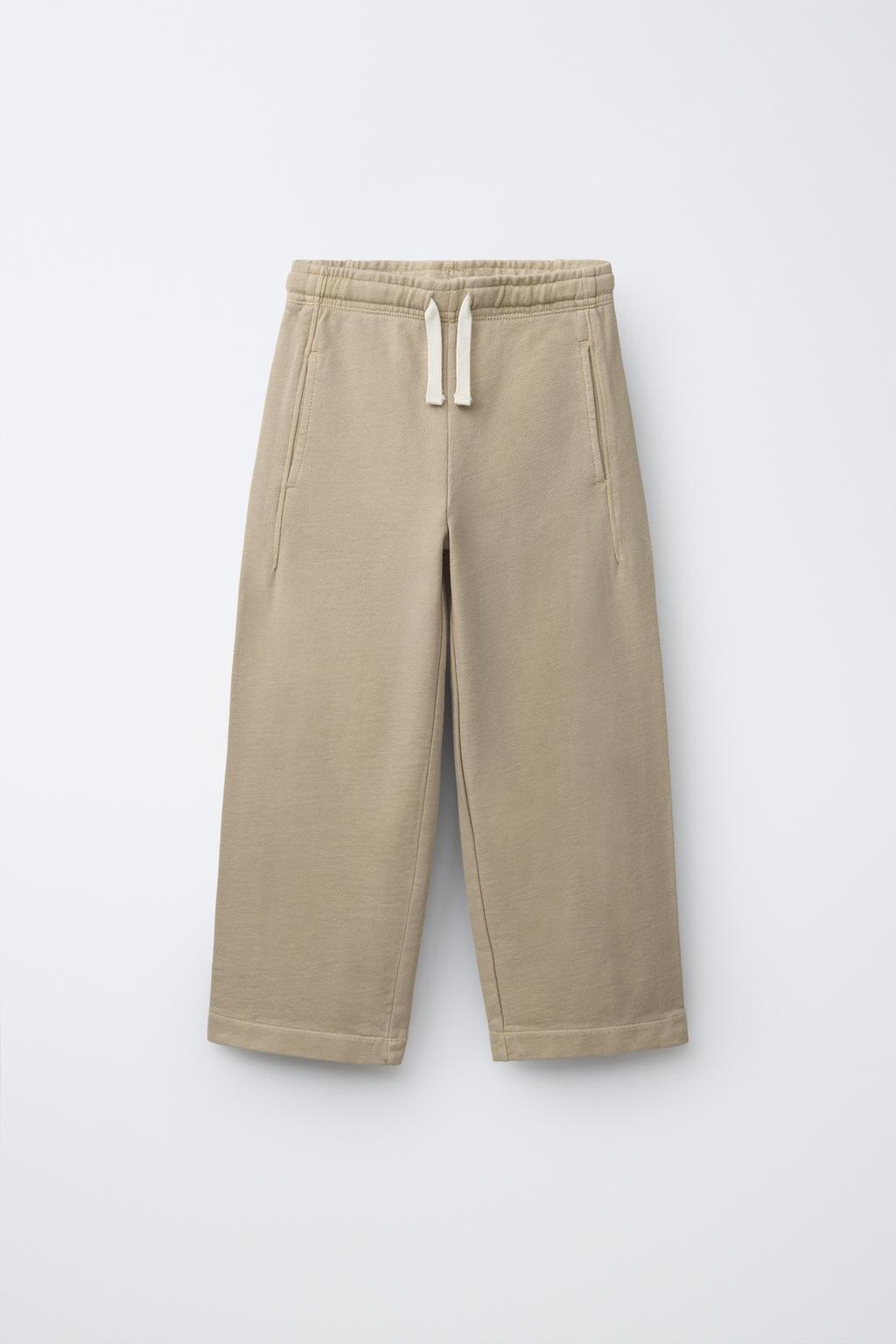 БРЮКИ STRAIGHT ИЗ МЯГКОЙ ТКАНИ С ВЫШИВКОЙ