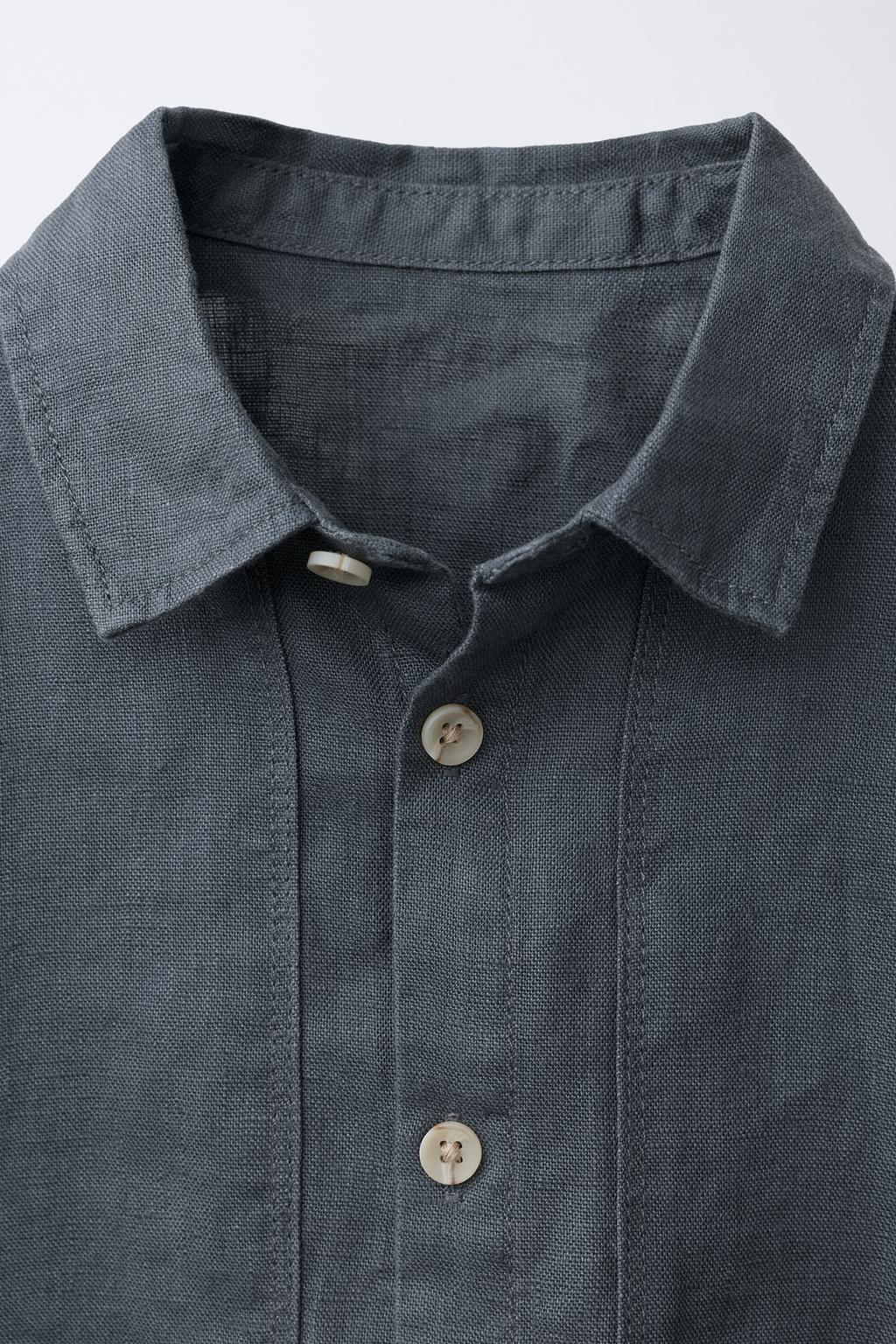 КУРТКА-РУБАШКА ИЗ 100% ЛЬНА