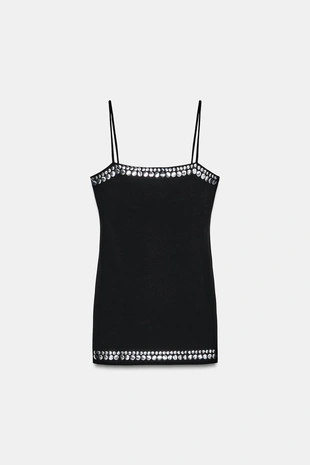 Мини-платье с заклепками- Заказать в России