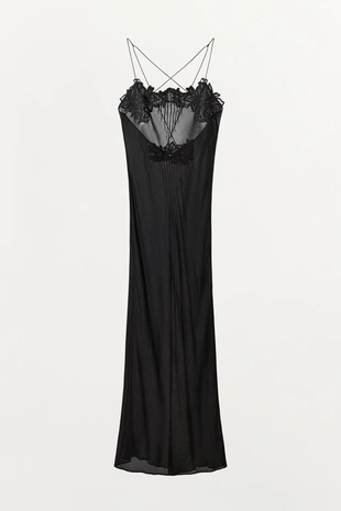 Платье миди из жоржета с вышивкой- Заказать в России