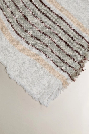 Плед из льна в клетку- Заказать в России