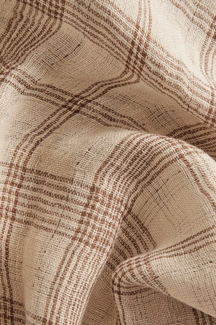 Плед из льна с клетчатым узором