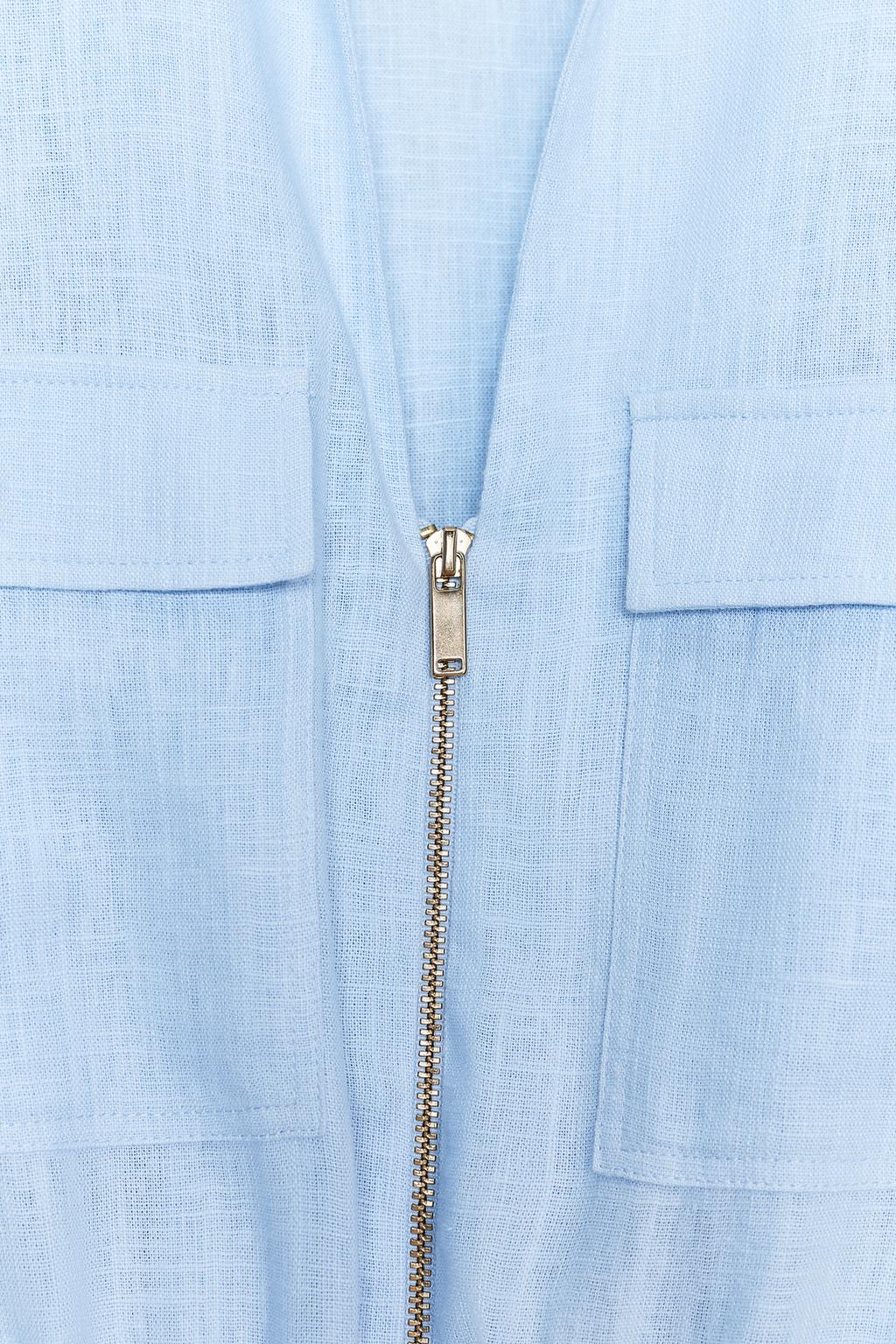 РУБАШКА САФАРИ ИЗ СМЕСОВОГО ЛЬНА