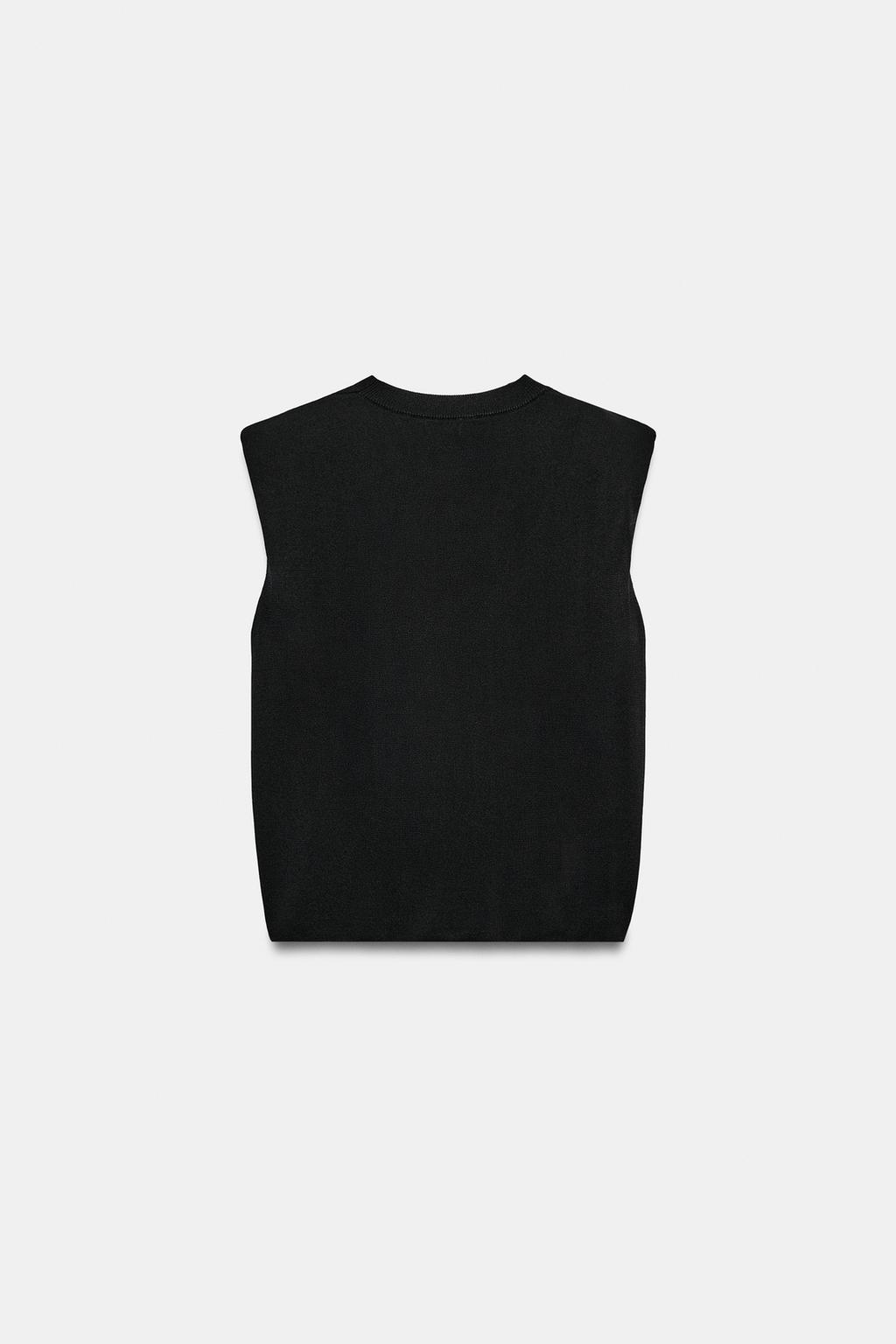 ТРИКОТАЖНЫЙ ТОП С ПОДПЛЕЧНИКАМИ