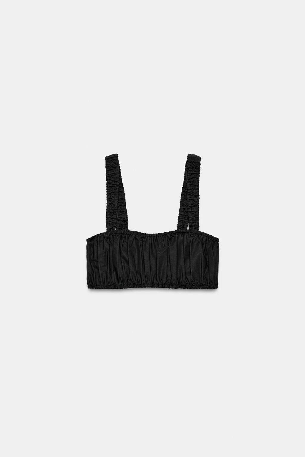 КРОП-ТОП ИЗ ПОПЛИНА СО СБОРКАМИ