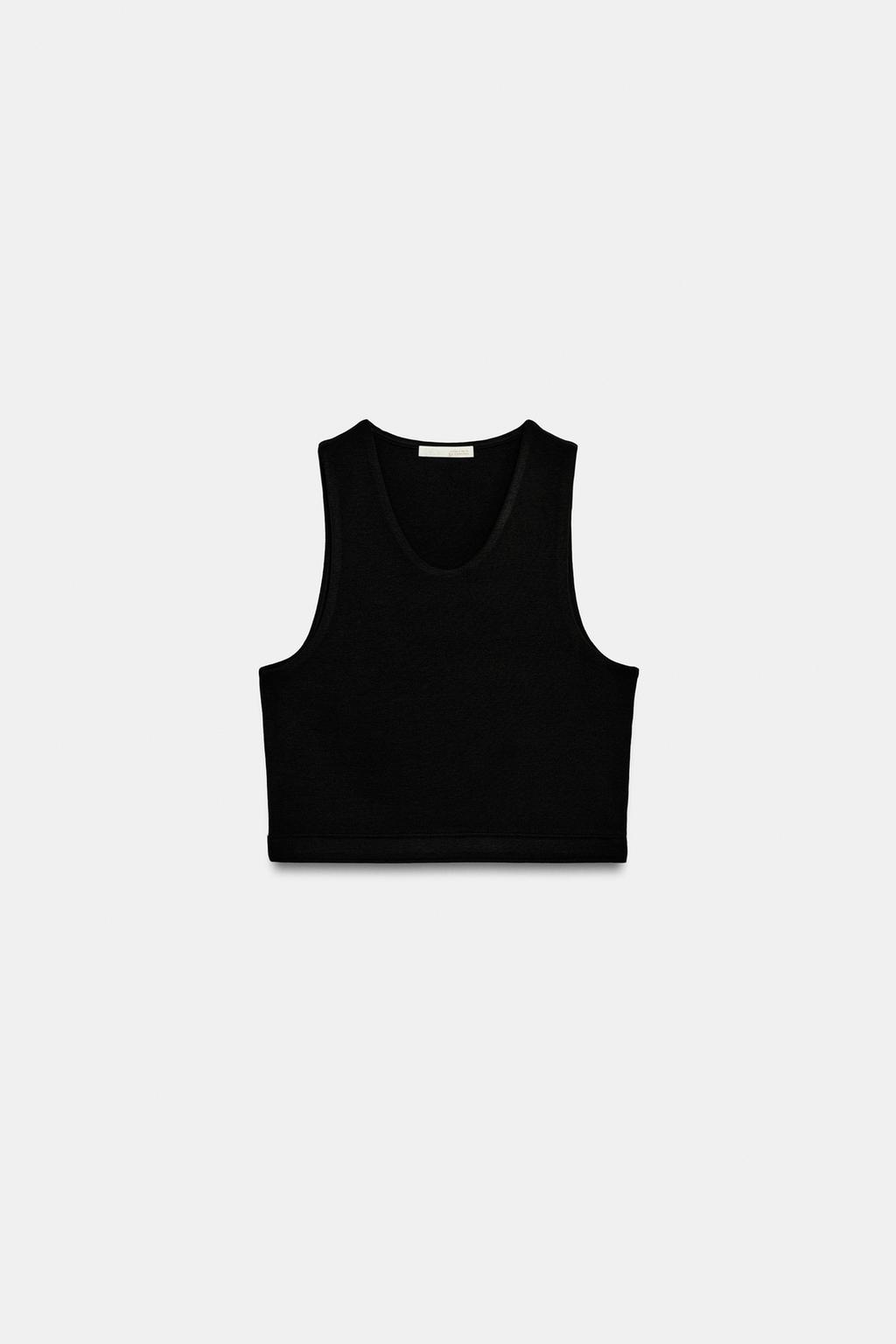 УКОРОЧЕННЫЙ ТОП БЕЗ РУКАВОВ