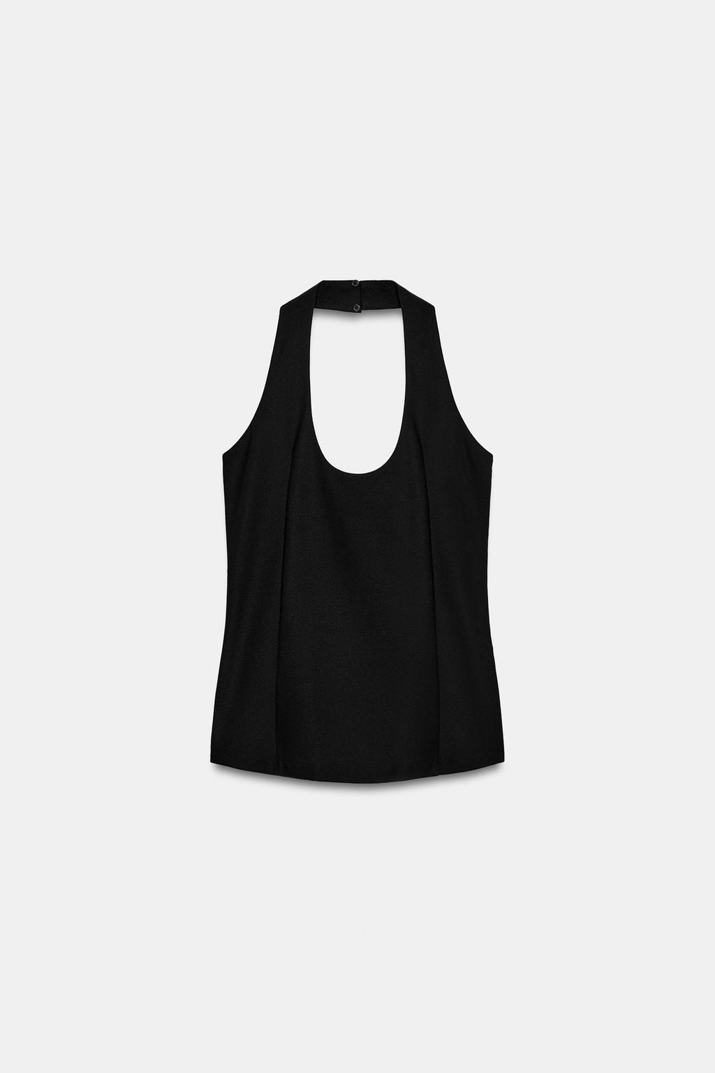 ТОП ИЗ КРЕПА С ГОРЛОВИНОЙ ХАЛТЕР