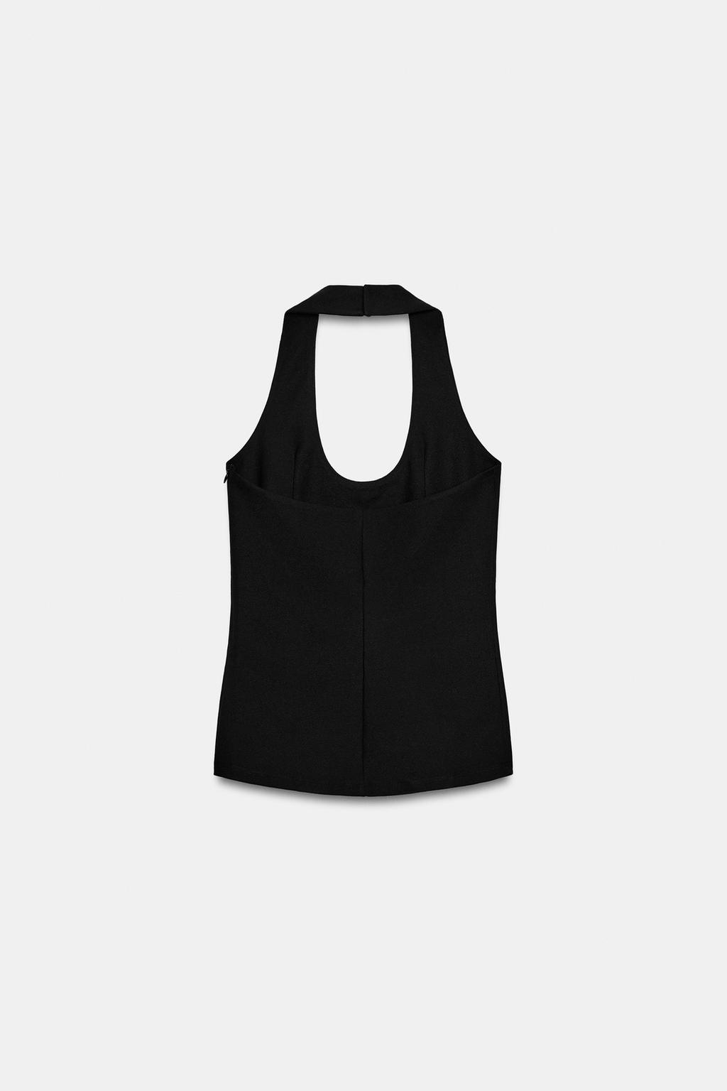 ТОП ИЗ КРЕПА С ГОРЛОВИНОЙ ХАЛТЕР