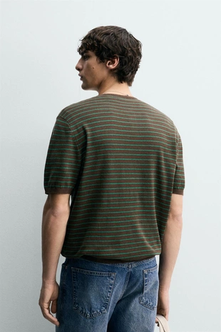 Футболка из смесового хлопка и льна- Заказать в России