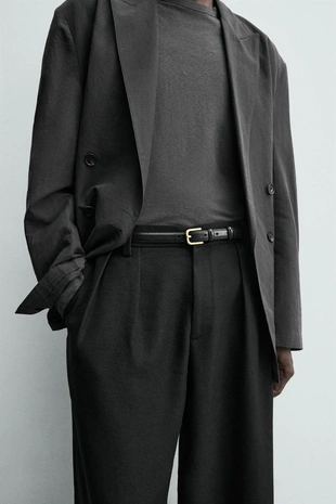 Брюки Relaxed Fit со складками- Заказать в России