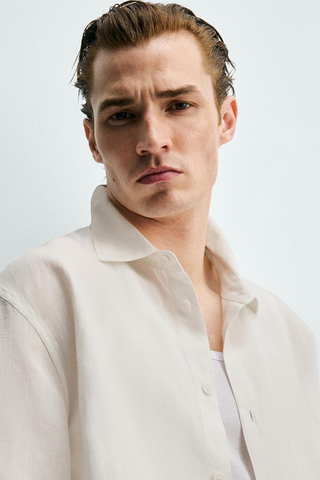 РУБАШКА BOXY FIT ИЗ РЕЛЬЕФНОЙ ТКАНИ