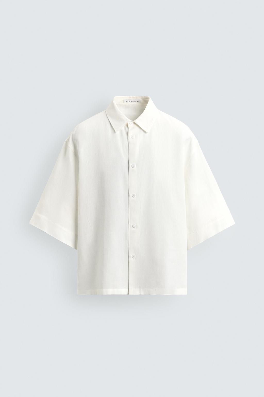 РУБАШКА BOXY FIT ИЗ РЕЛЬЕФНОЙ ТКАНИ