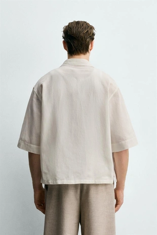 Рубашка Boxy Fit из рельефной ткани- Заказать в России