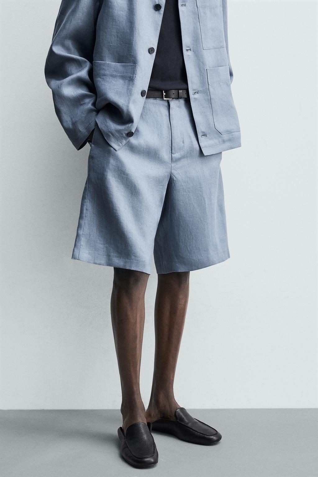 ШОРТЫ RELAXED FIT ИЗ 100% ЛЬНА