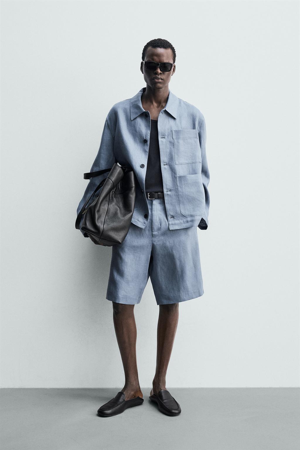 ШОРТЫ RELAXED FIT ИЗ 100% ЛЬНА