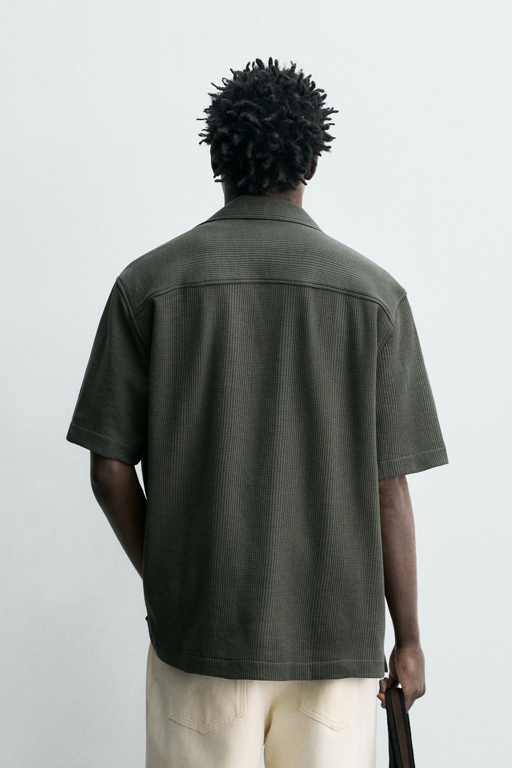 РУБАШКА REGULAR FIT ИЗ РЕЛЬЕФНОЙ ТКАНИ