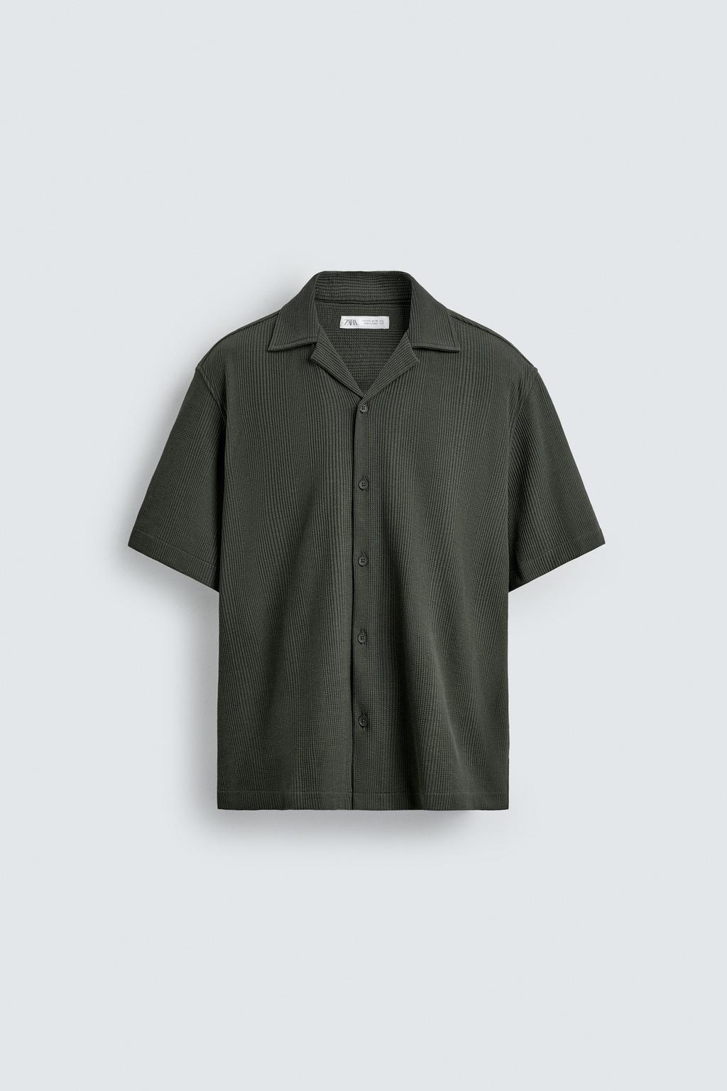 РУБАШКА REGULAR FIT ИЗ РЕЛЬЕФНОЙ ТКАНИ