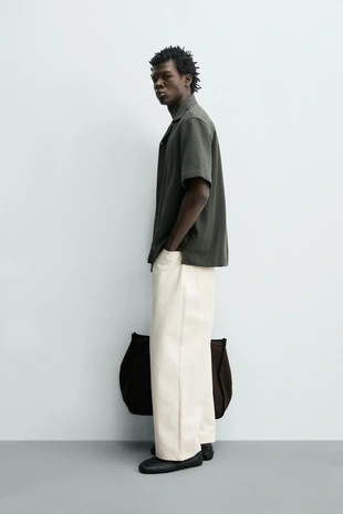 Рубашка Regular Fit из рельефной ткани