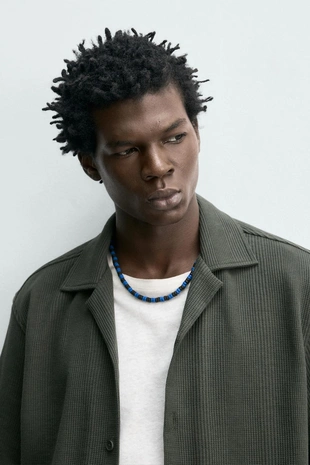 Рубашка Regular Fit из рельефной ткани- Заказать в России