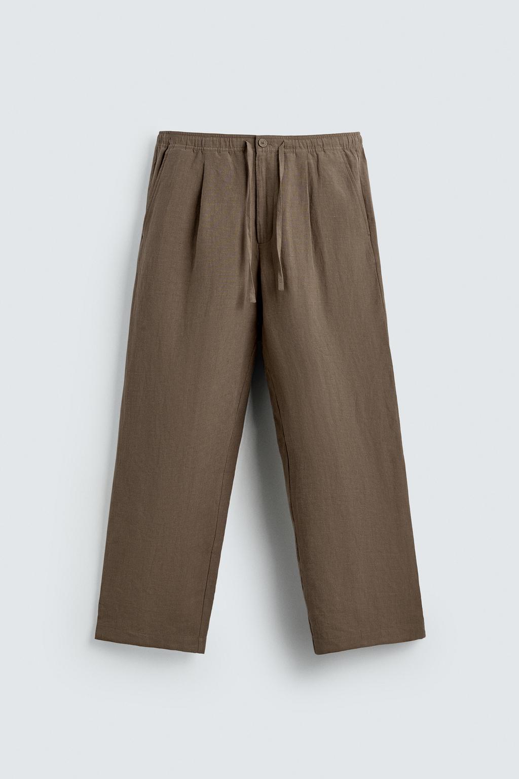 БРЮКИ СВОБОДНОГО КРОЯ ИЗ 100% ЛЬНА