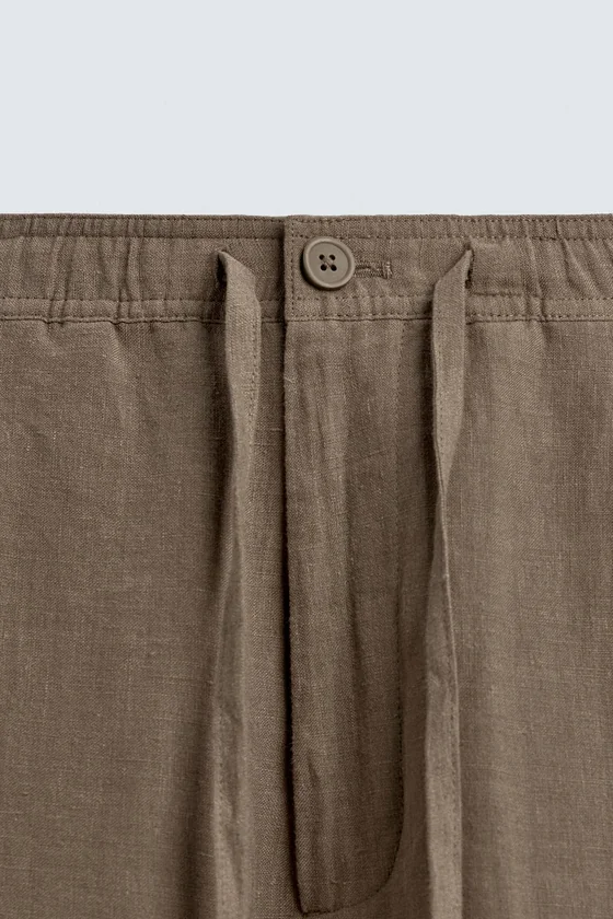 БРЮКИ СВОБОДНОГО КРОЯ ИЗ 100% ЛЬНА