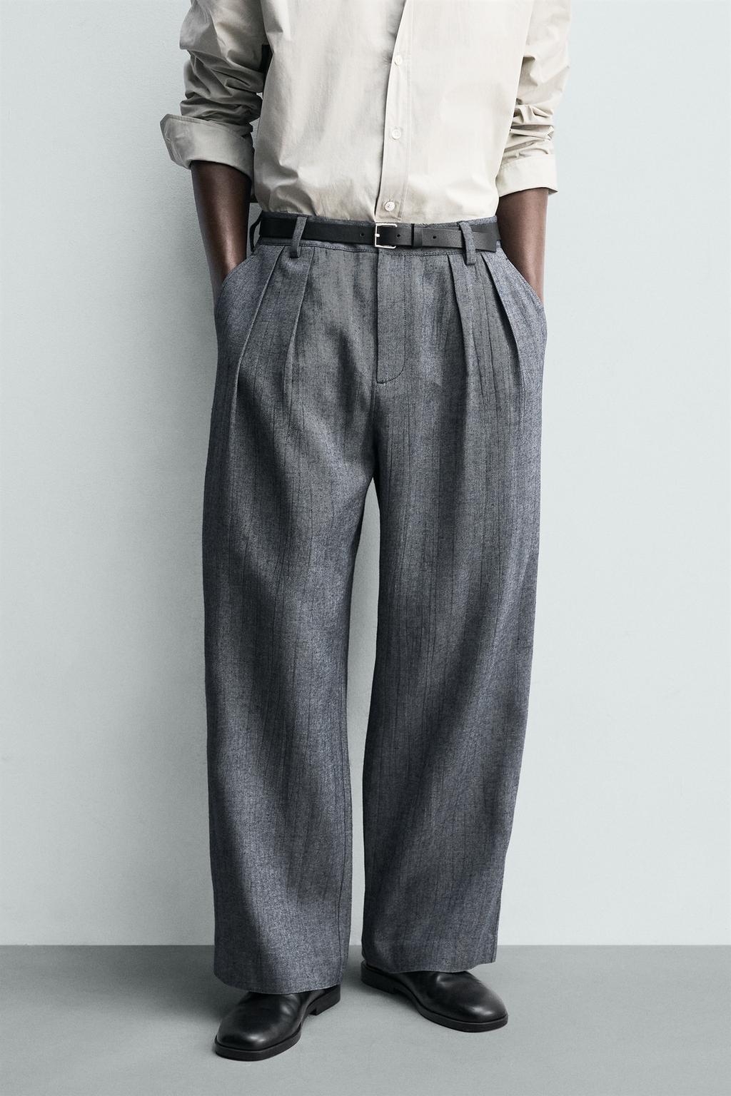 БРЮКИ RELAXED FIT СО СКЛАДКАМИ