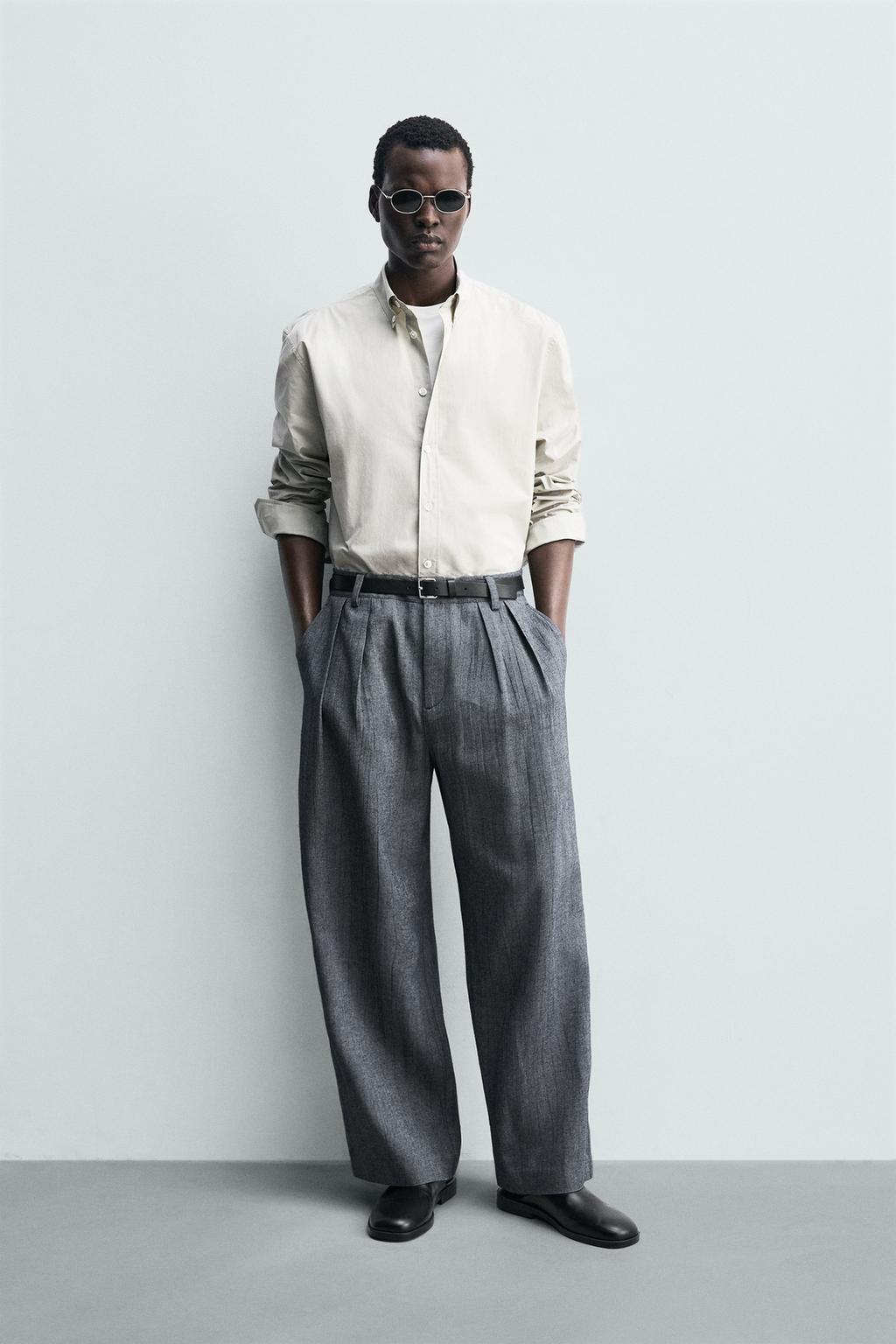 БРЮКИ RELAXED FIT СО СКЛАДКАМИ