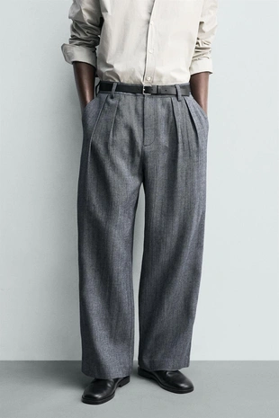 Брюки Relaxed Fit со складками