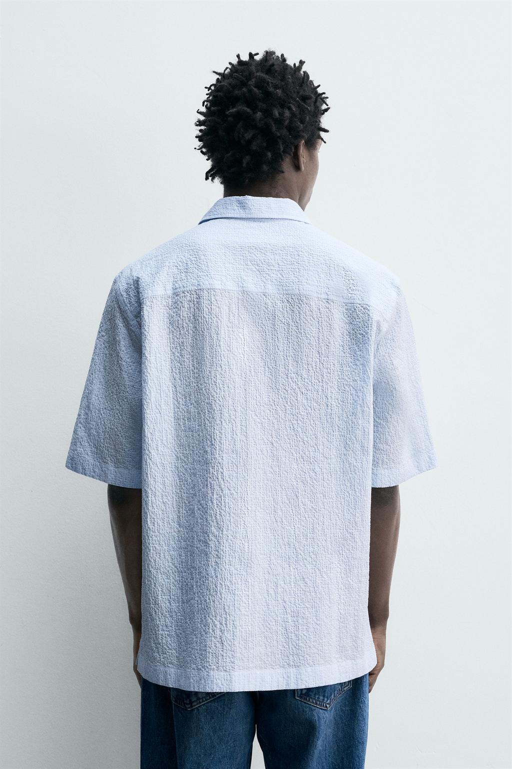 РУБАШКА В КЛЕТКУ С ТЕКСТУРОЙ