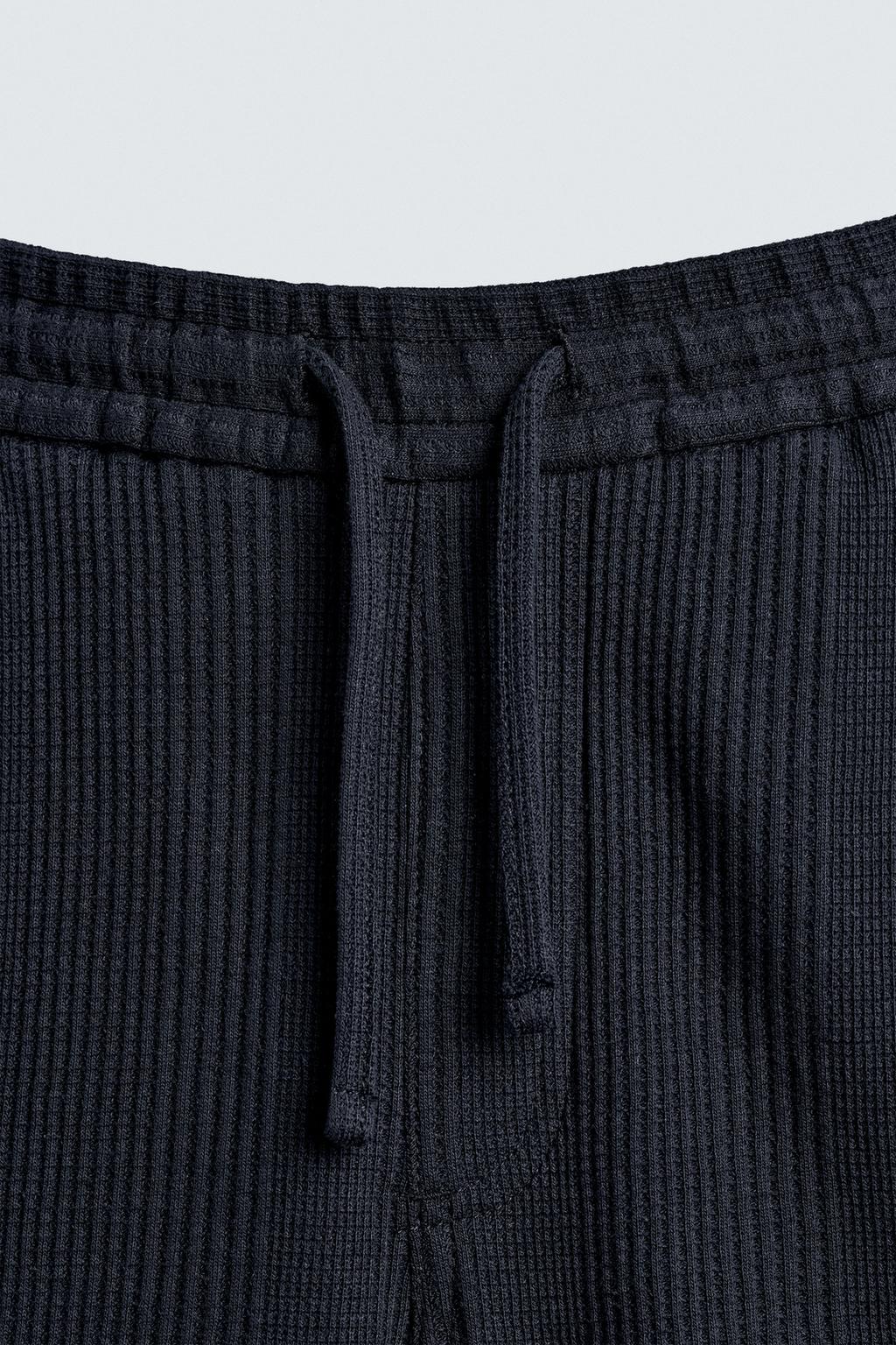 ШОРТЫ RELAXED FIT ИЗ РЕЛЬЕФНОЙ ТКАНИ