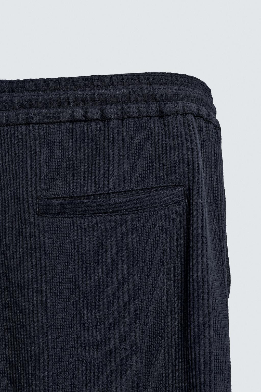 ШОРТЫ RELAXED FIT ИЗ РЕЛЬЕФНОЙ ТКАНИ