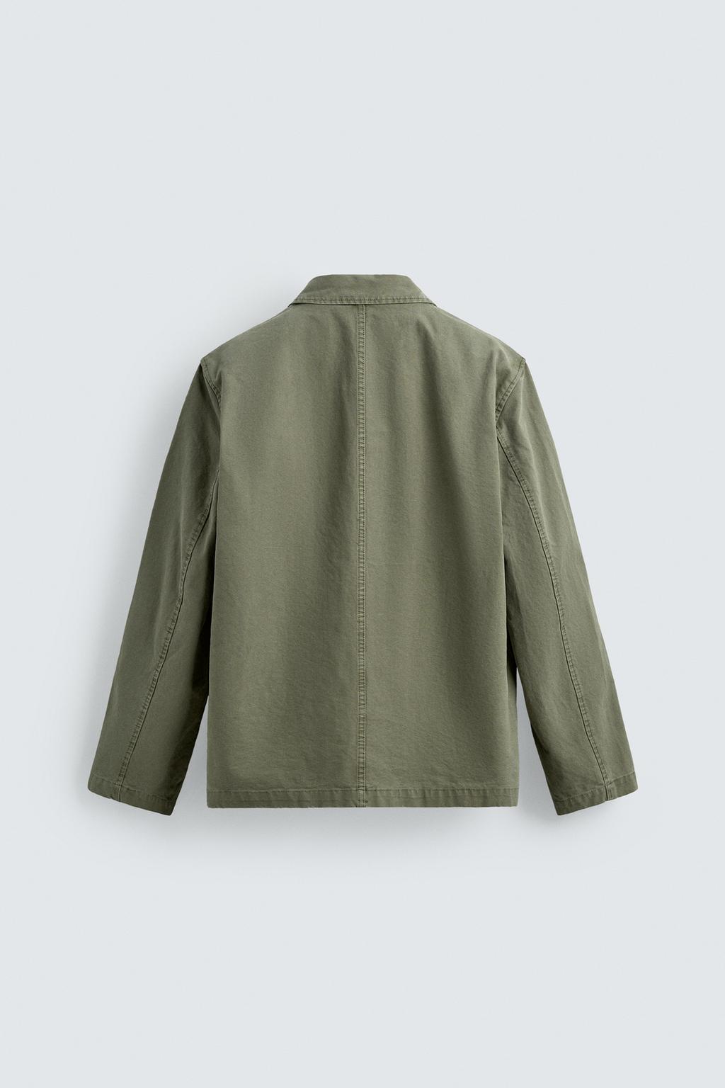 КУРТКА-РУБАШКА КЛАССИЧЕСКОГО КРОЯ С ЭФФЕКТОМ ПОТЕРТОСТИ