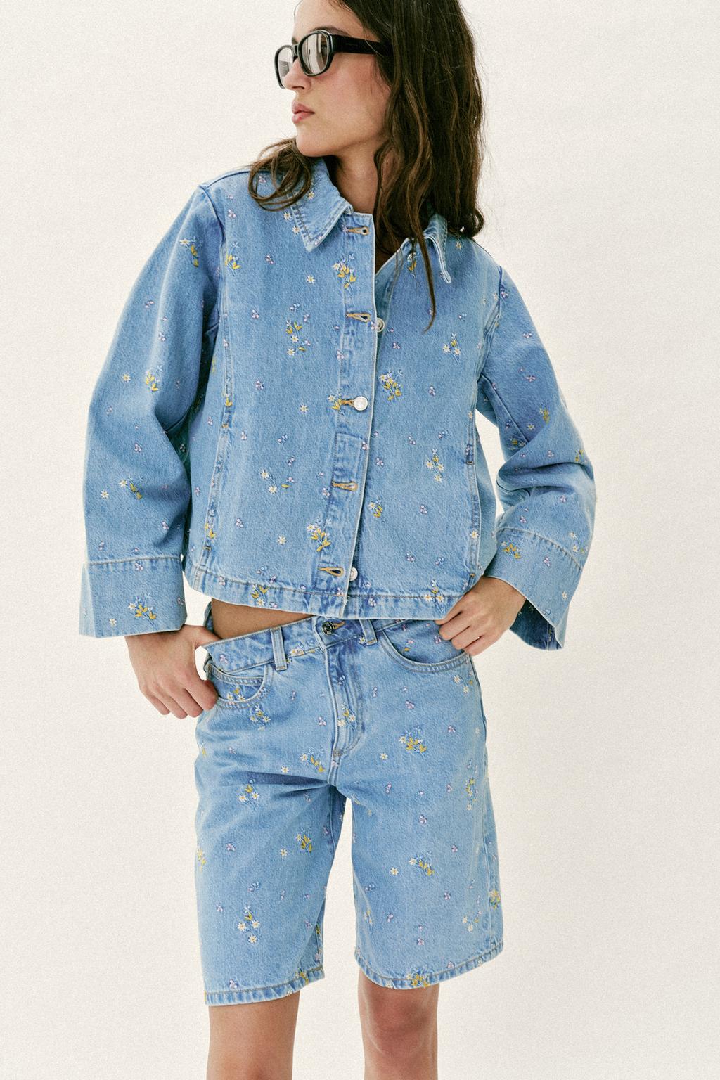 ДЖИНСОВЫЕ ШОРТЫ Z1975 С ВЫШИВКОЙ