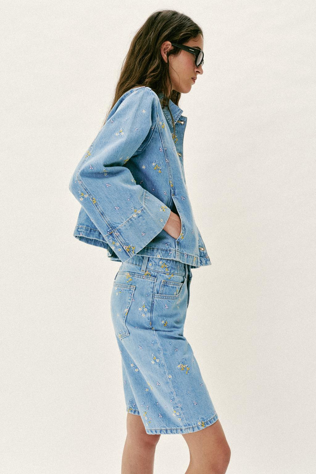 ДЖИНСОВЫЕ ШОРТЫ Z1975 С ВЫШИВКОЙ