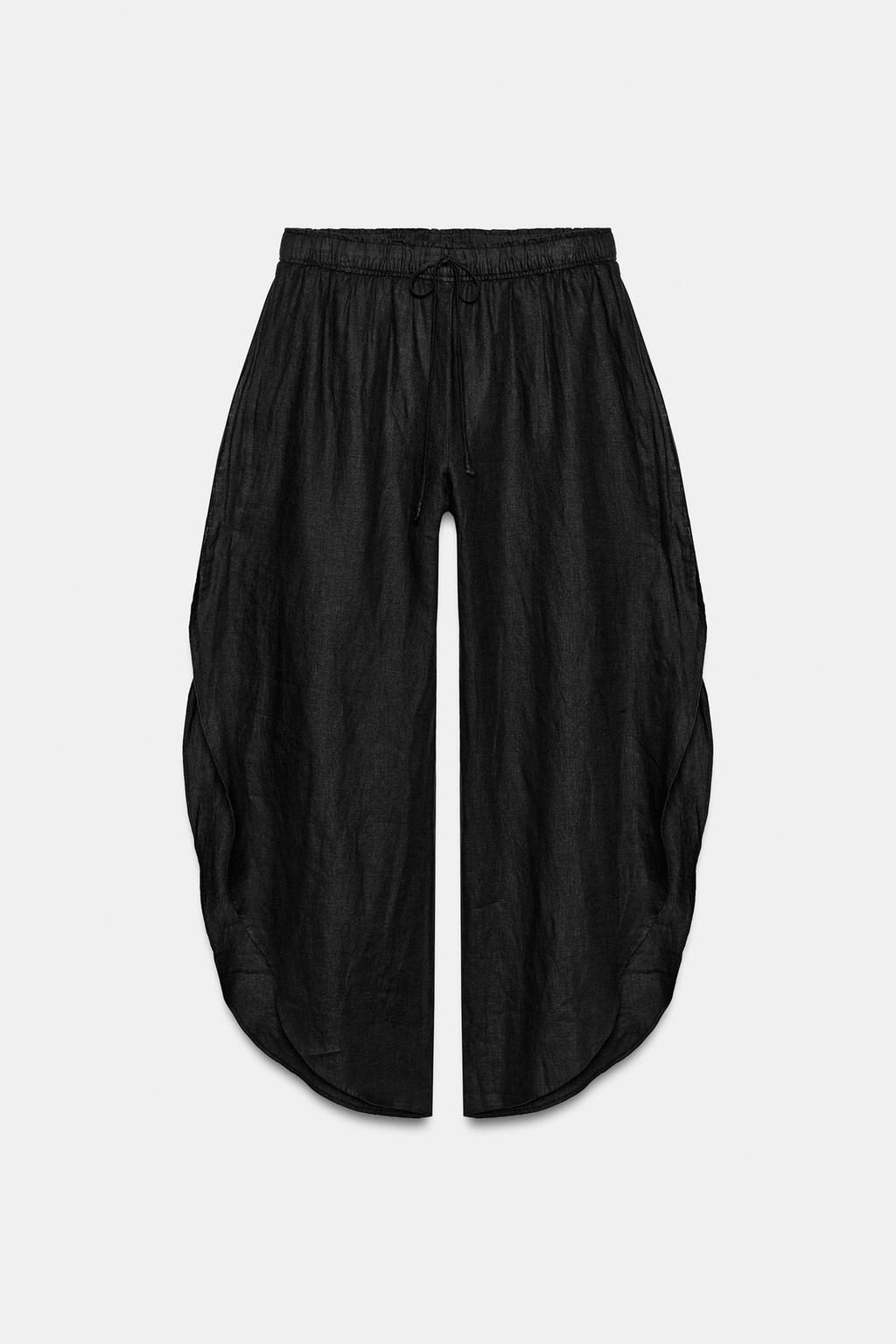 БРЮКИ ИЗ ЛЬНА С РАЗРЕЗАМИ — ZW COLLECTION