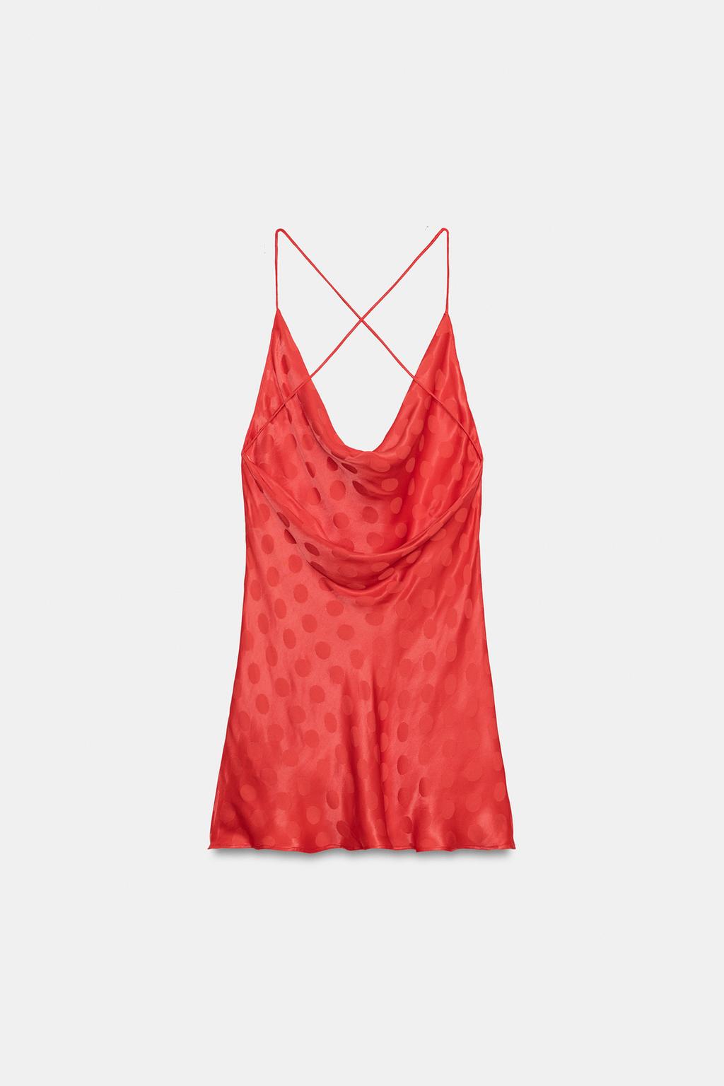 АТЛАСНОЕ ПЛАТЬЕ В ГОРОШЕК