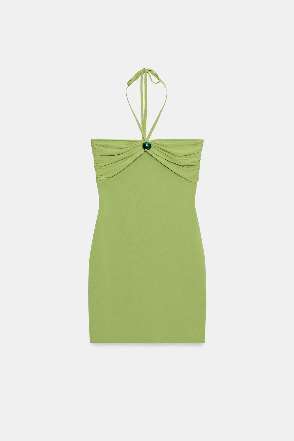 ТРИКОТАЖНОЕ ПЛАТЬЕ-БАНДО С БУСИНАМИ