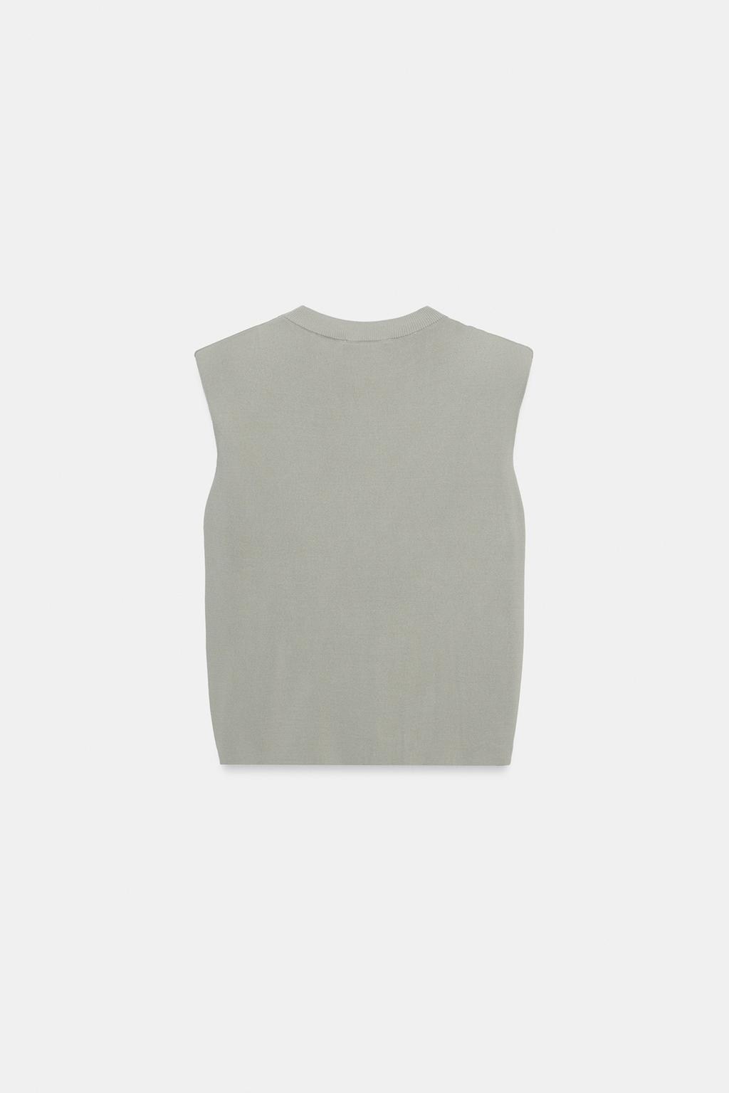 ТРИКОТАЖНЫЙ ТОП С ПОДПЛЕЧНИКАМИ