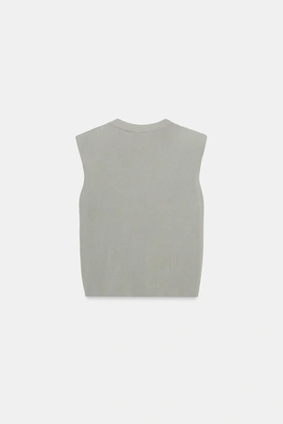 Трикотажный топ с подплечниками- Заказать в России