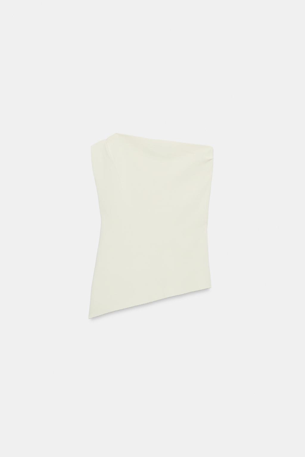 АСИММЕТРИЧНЫЙ ТРИКОТАЖНЫЙ ТОП